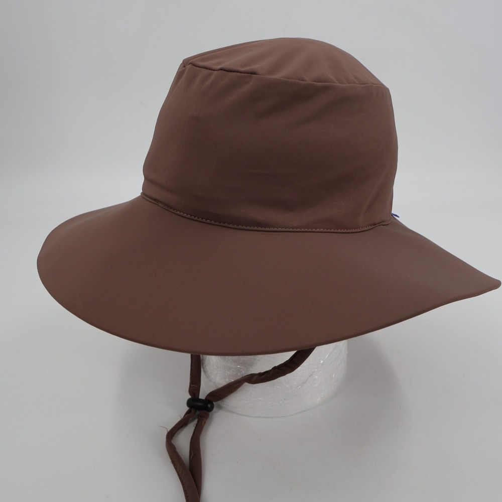 Wallaroo Hat Company Aqua Hat Womens OS Brown Lycra Wide Brim Sun Hat Chin Strap
